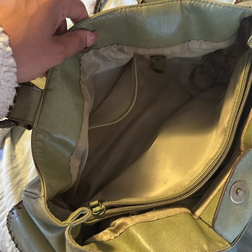 Y2K olive green Nine West leather shoulder bag - Picture 11 of 14